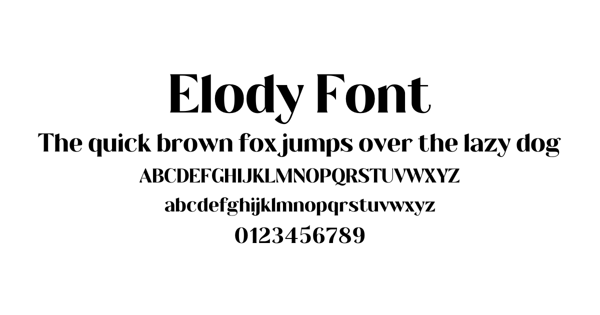 Elody Font font preview