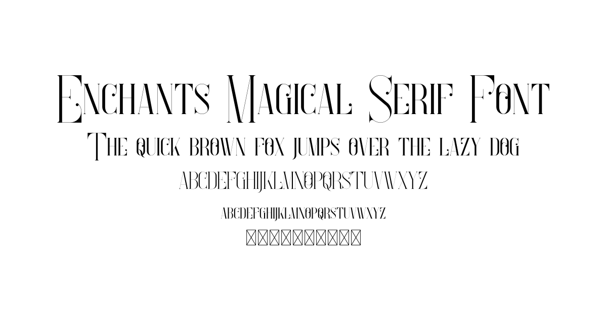 Enchants Magical Serif Font font preview