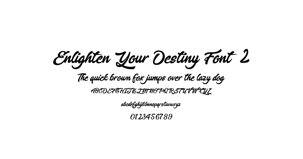 Enlighten Your Destiny Font  2 preview