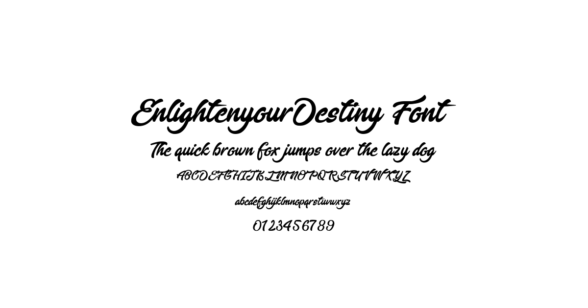 EnlightenyourDestiny Font font preview