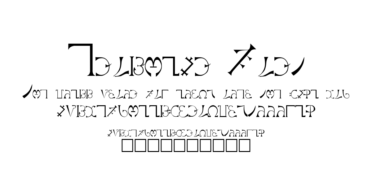 Enochian Font font preview
