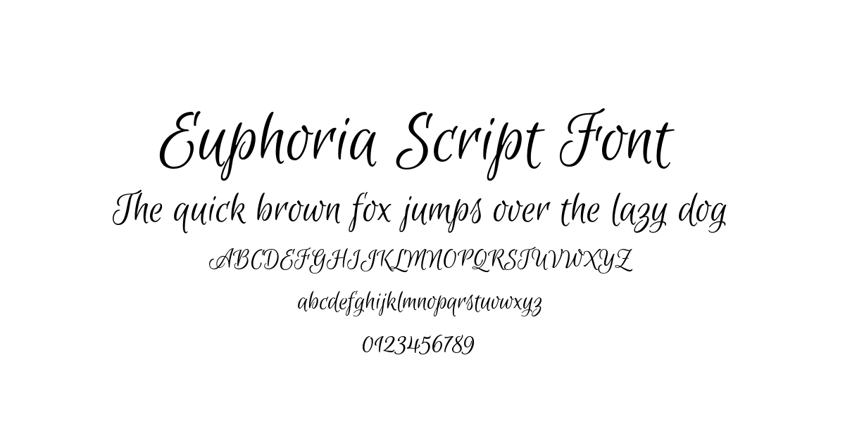 Euphoria Script Font font preview