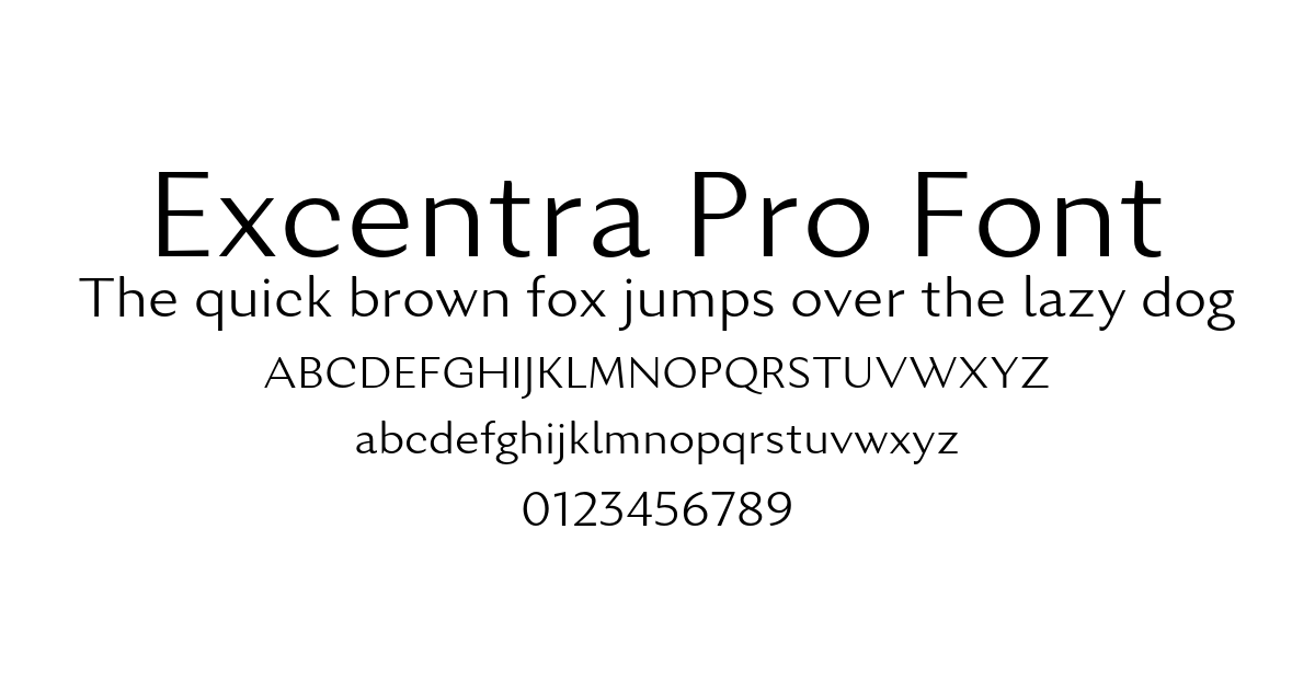Excentra Pro Font font preview