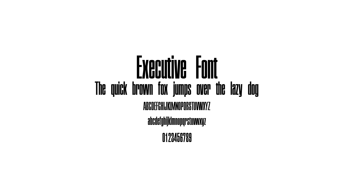 Executive Font font preview