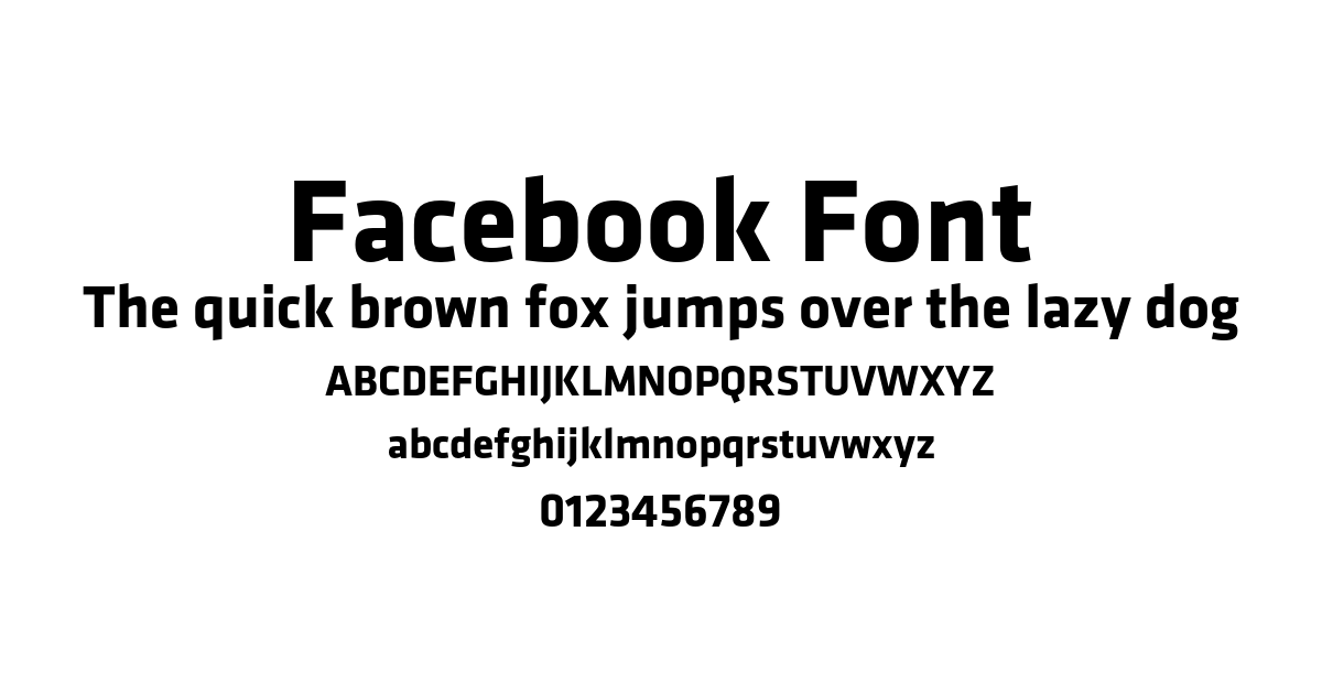 Facebook Font font preview