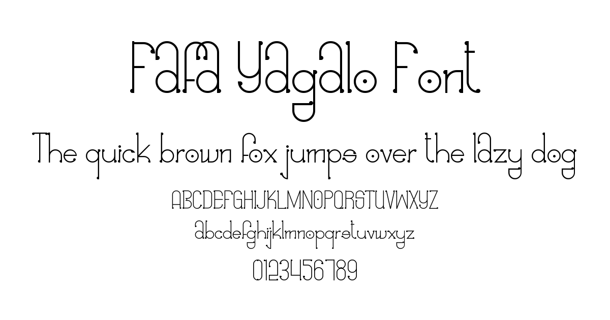Fafa Yagalo Font font preview