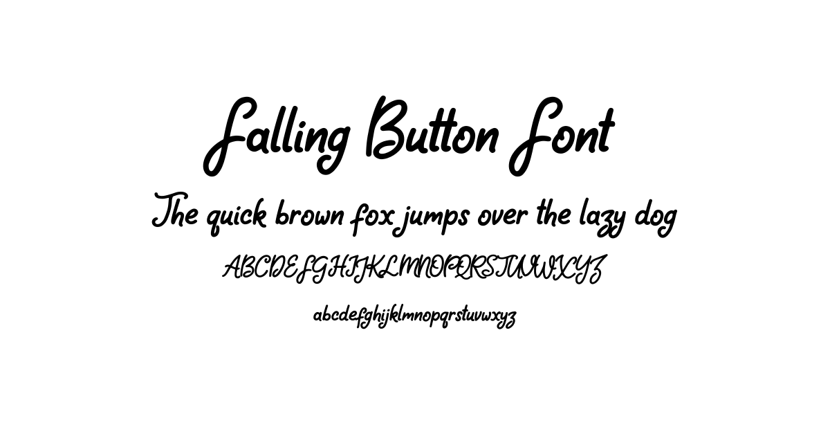 Falling Button Font font preview