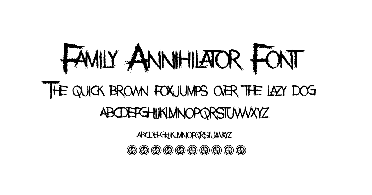 Family Annihilator Font font preview