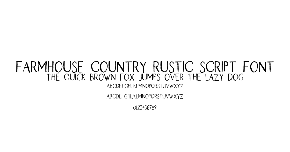 Farmhouse Country Rustic Script Font font preview