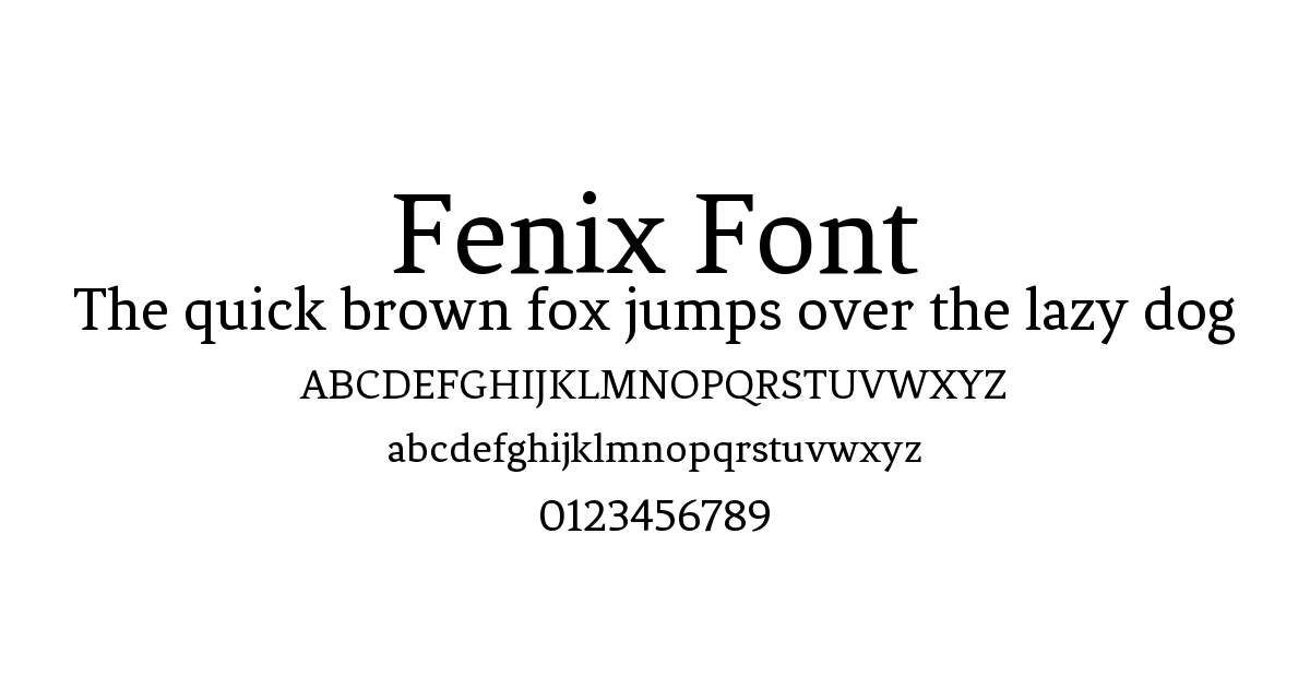 Fenix Font font preview
