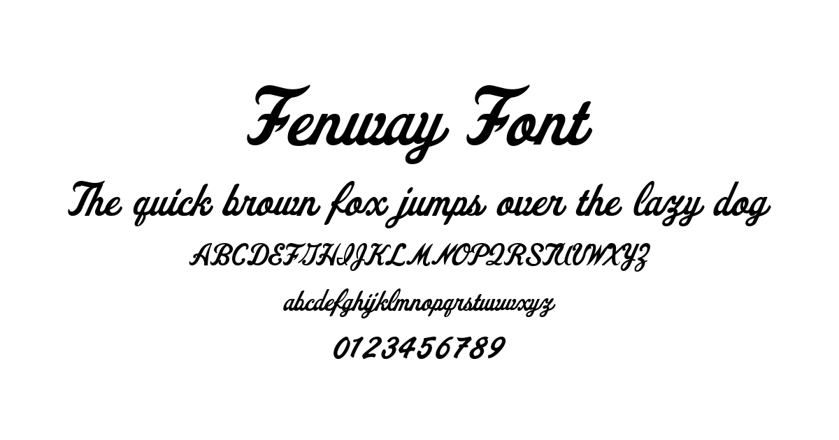 Fenway Font font preview