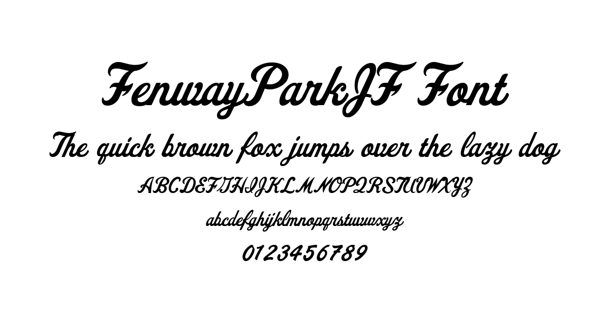 FenwayParkJF Font font preview