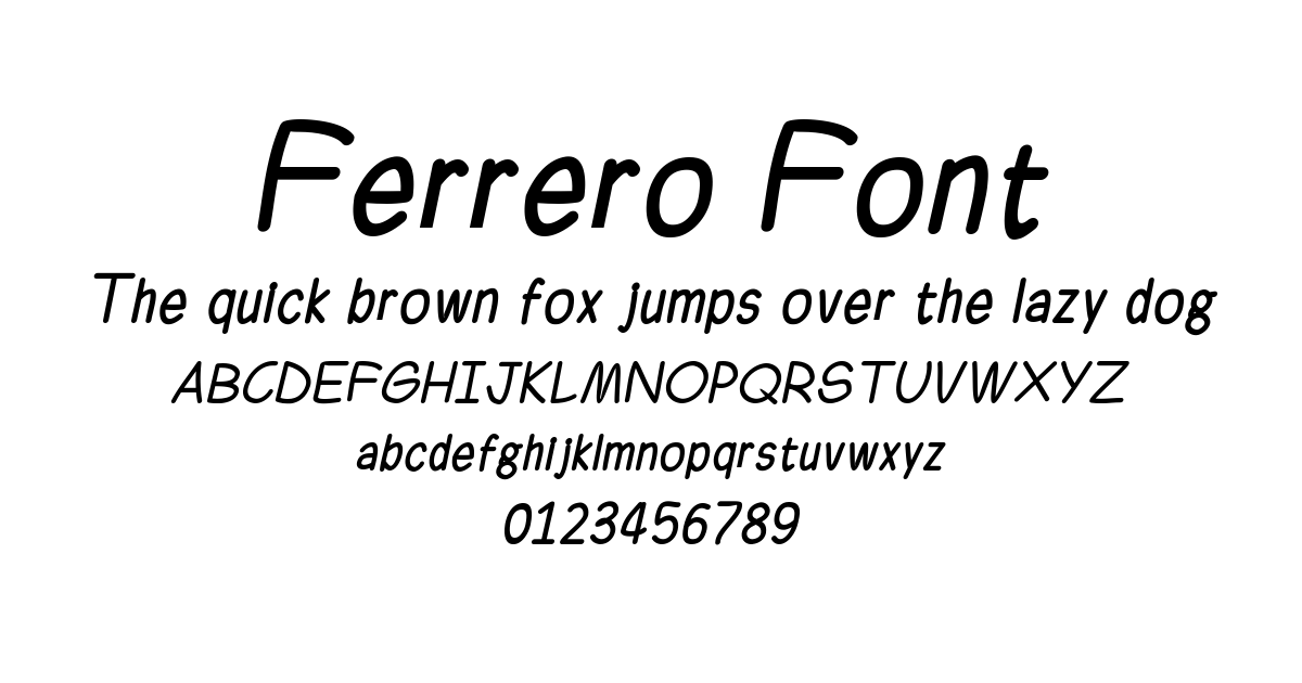 Ferrero Font font preview