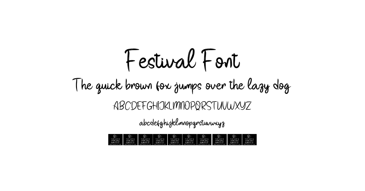 Festival Font font preview