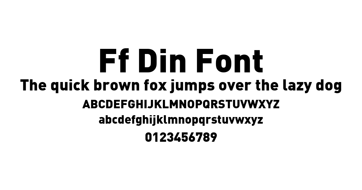 Ff Din Font preview