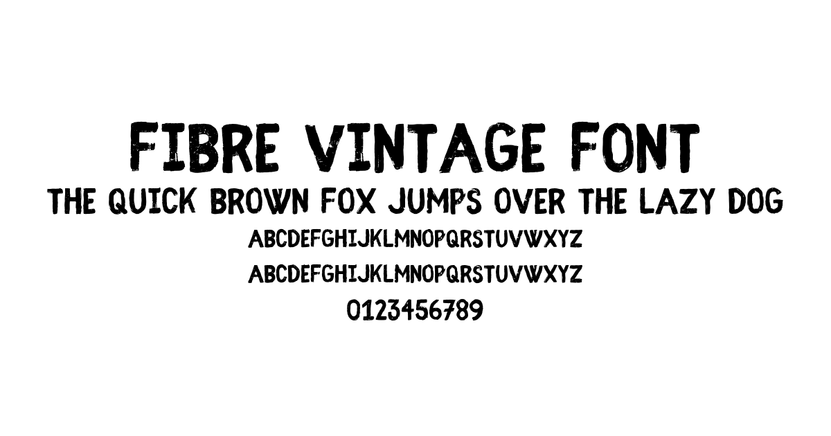 Fibre Vintage Font preview