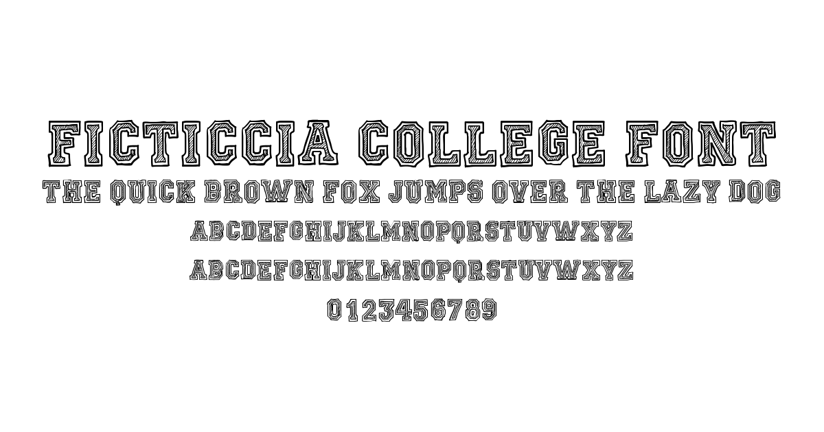 Ficticcia College Font font preview