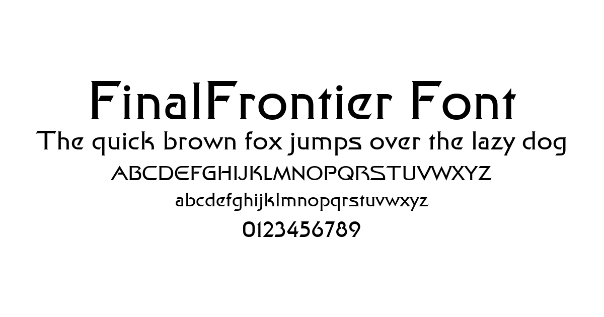 FinalFrontier Font font preview