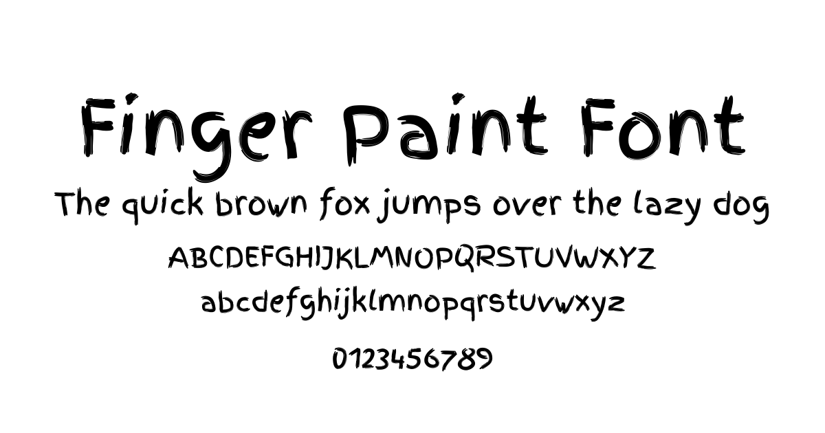Finger Paint Font font preview