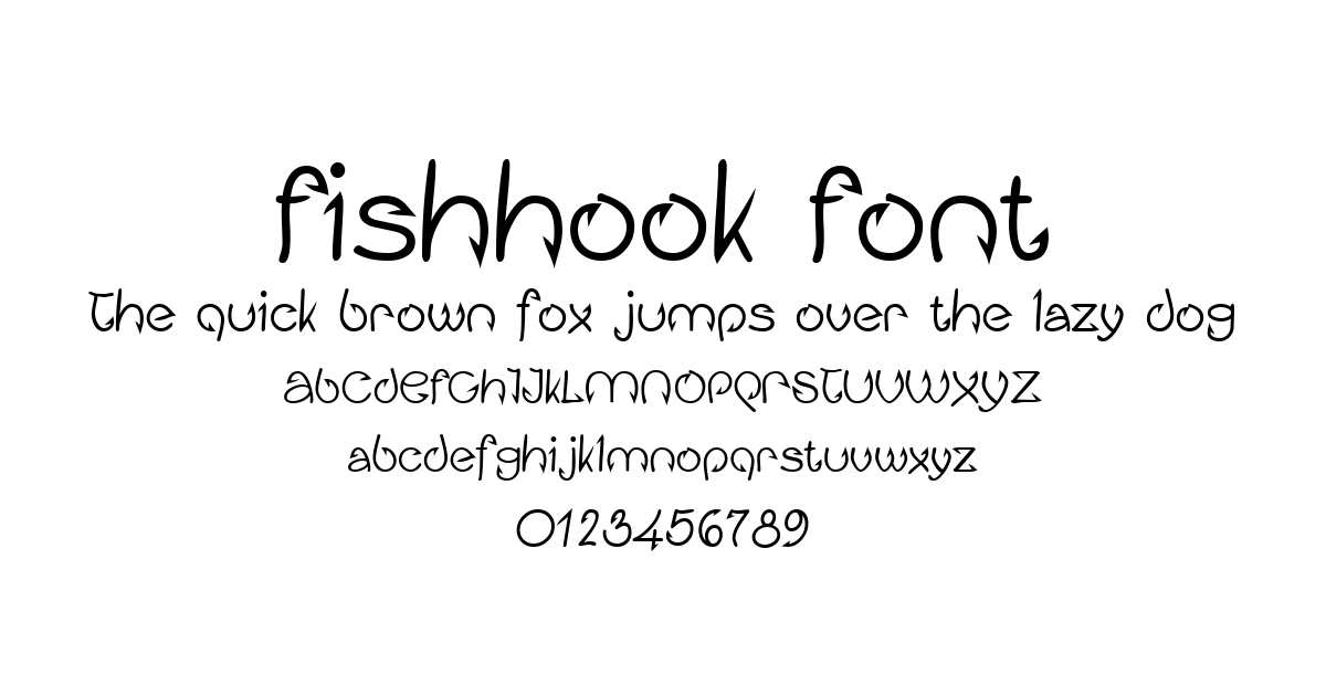 Fishhook Font preview