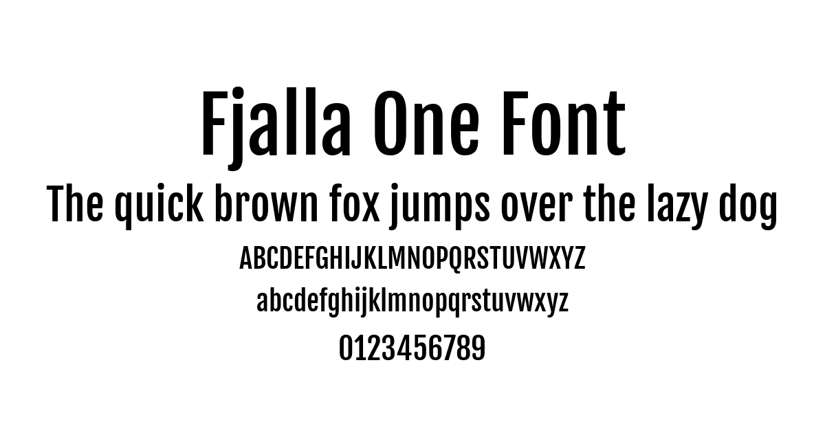 Fjalla One Font preview