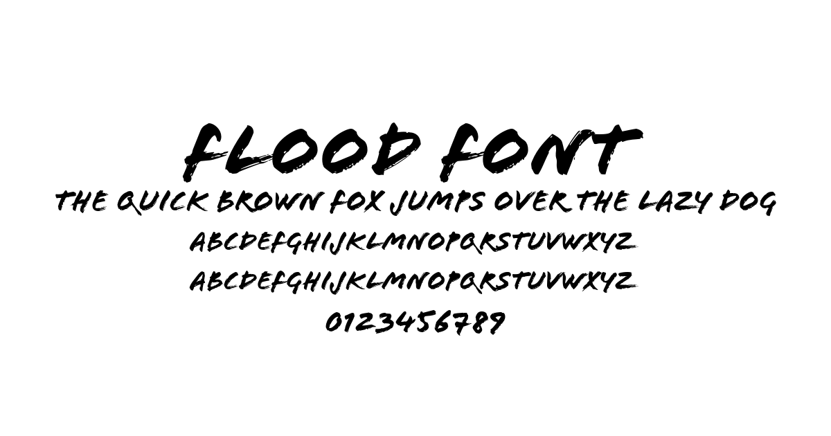 Flood Font font preview