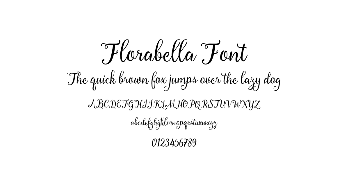 Florabella Font font preview