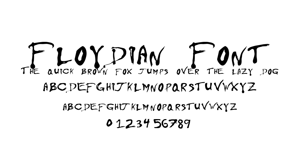 Floydian Font preview