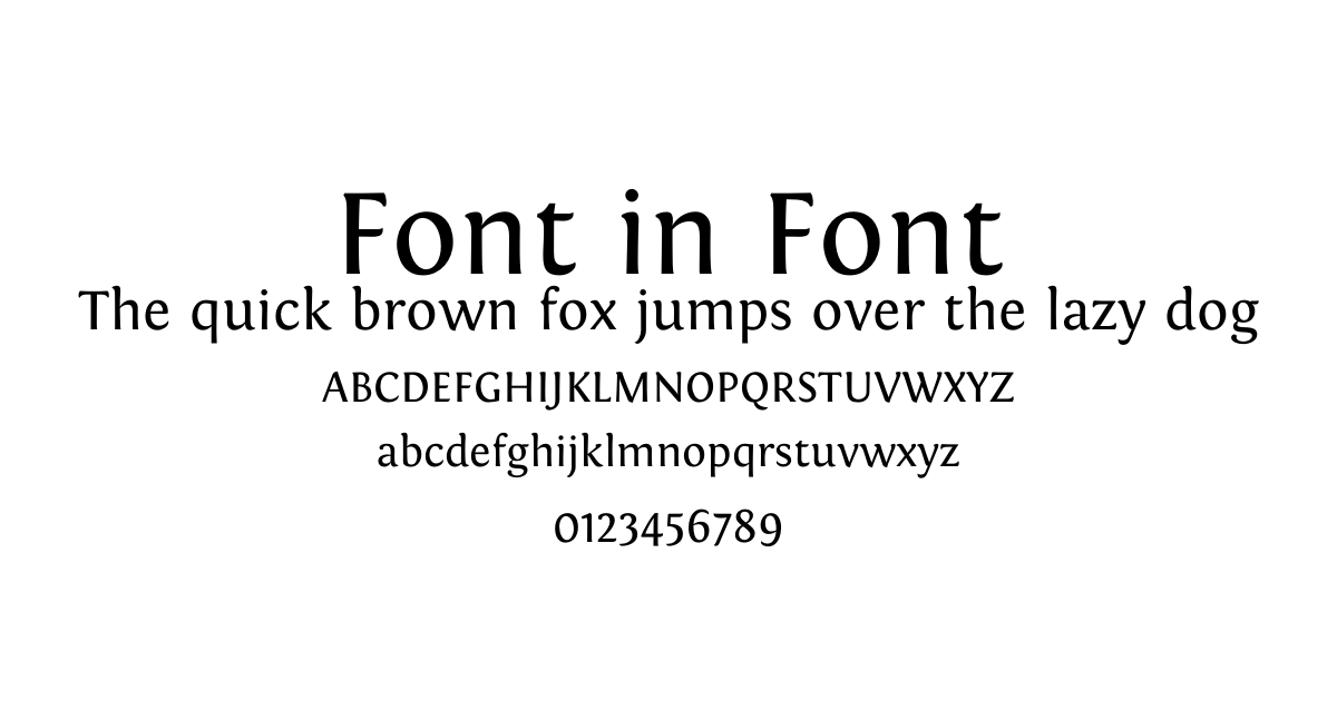Font in Font font preview
