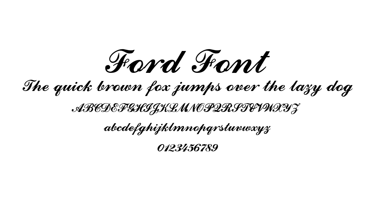 Ford Font preview