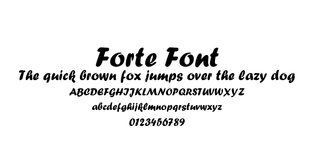 Forte Font font preview