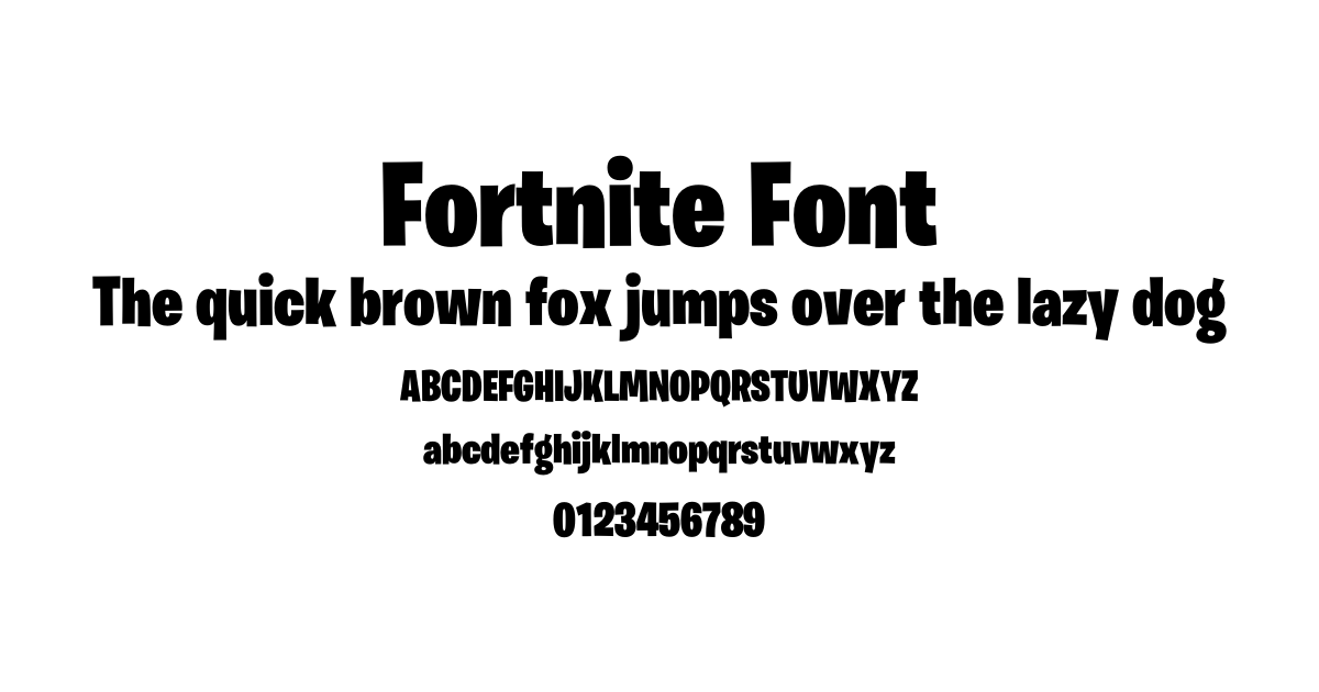 Fortnite Font font preview