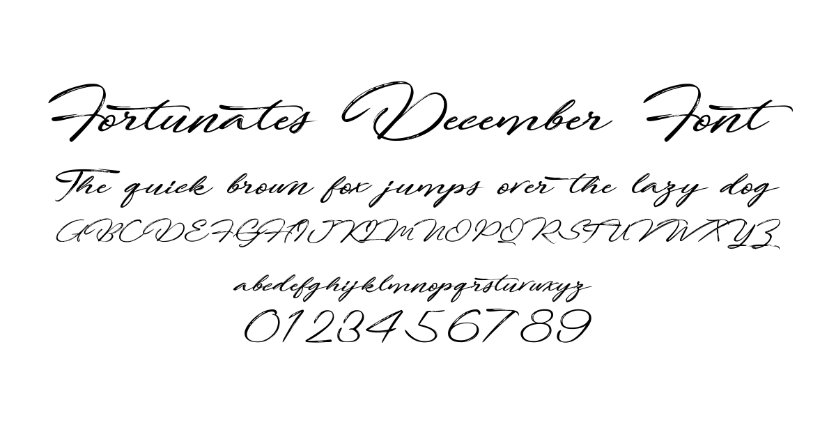 Fortunates December Font font preview