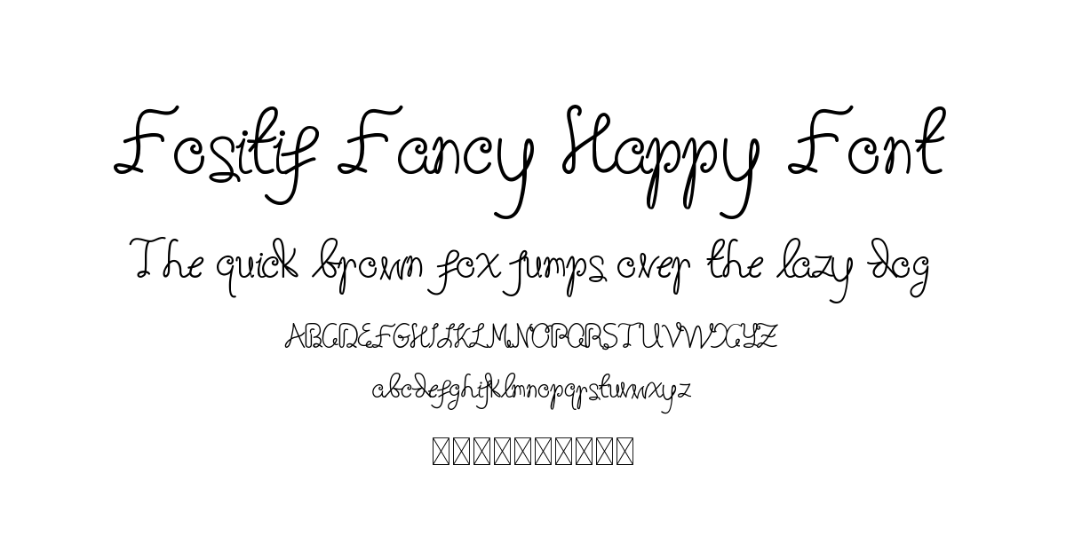 Fositif Fancy Happy Font font preview