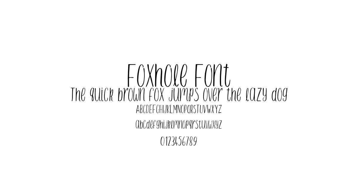 Foxhole Font preview