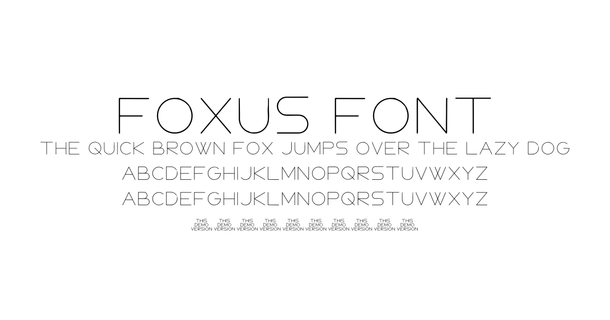 Foxus Font font preview