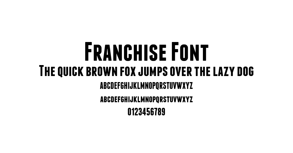 Franchise Font font preview