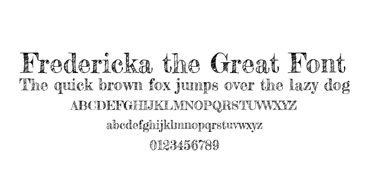 Fredericka the Great Font font preview