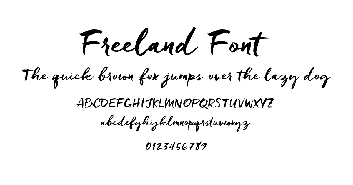 Freeland Font font preview