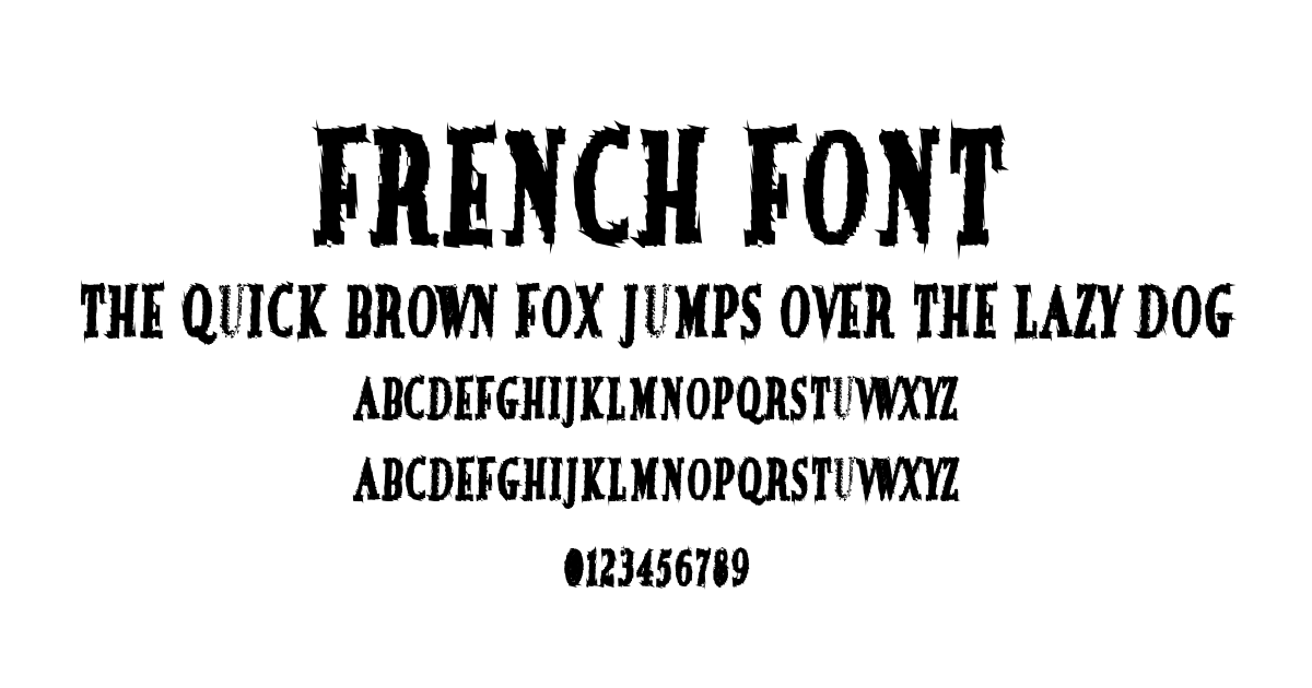 French Font preview