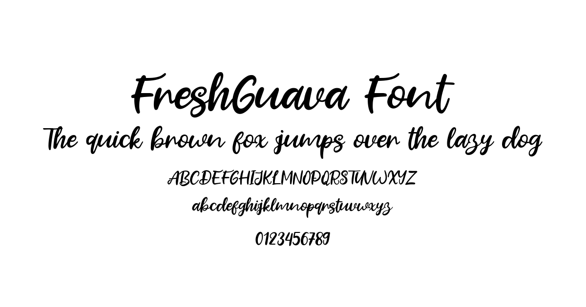 FreshGuava Font font preview