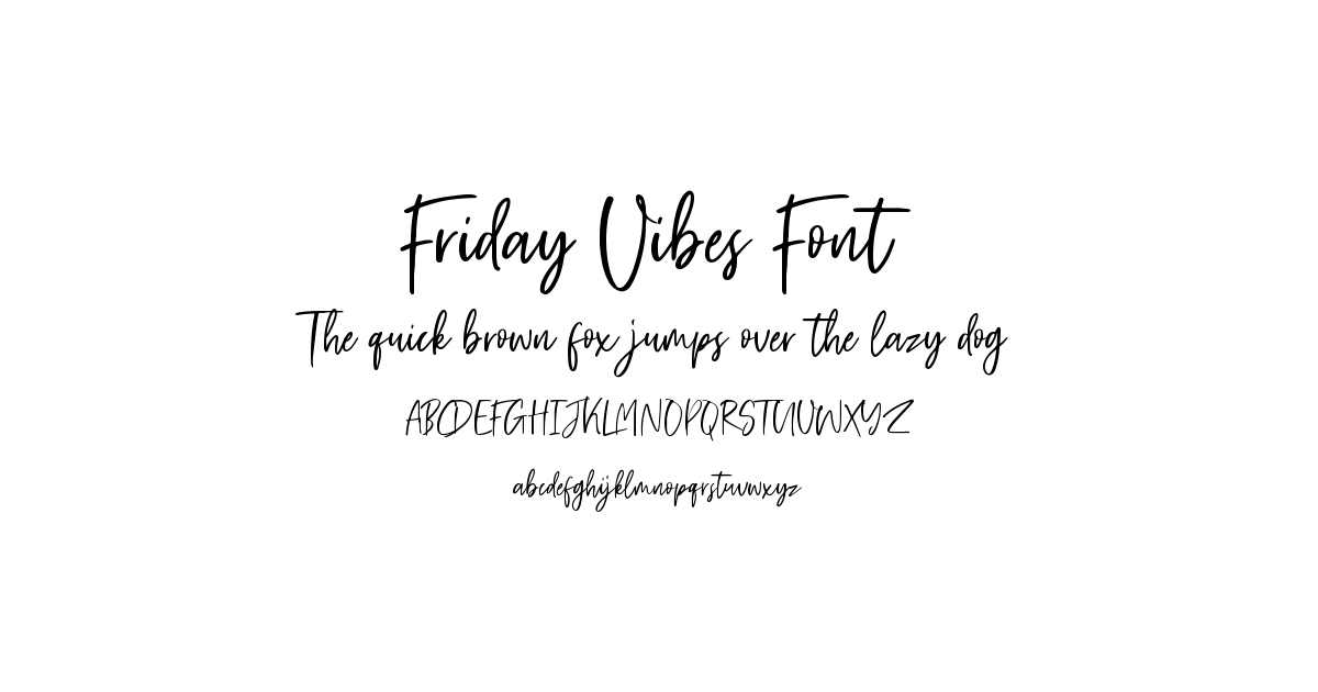 Friday Vibes Font preview