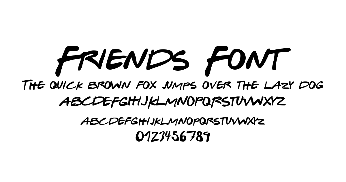 Friends Font font preview