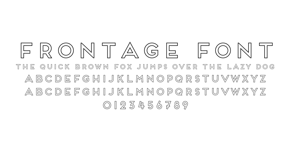 Frontage Font font preview