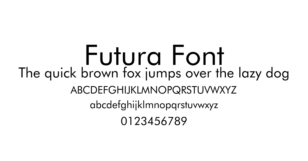 Futura Font font preview
