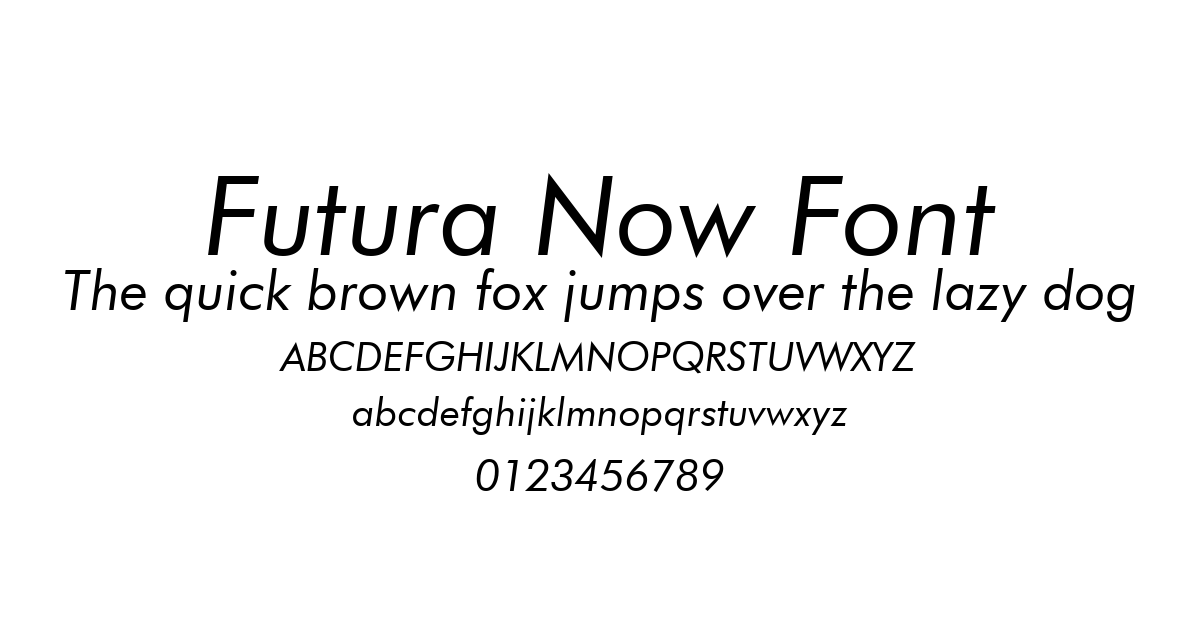 Futura Now Font font preview