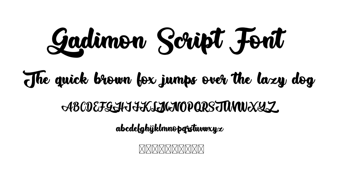 Gadimon Script Font font preview