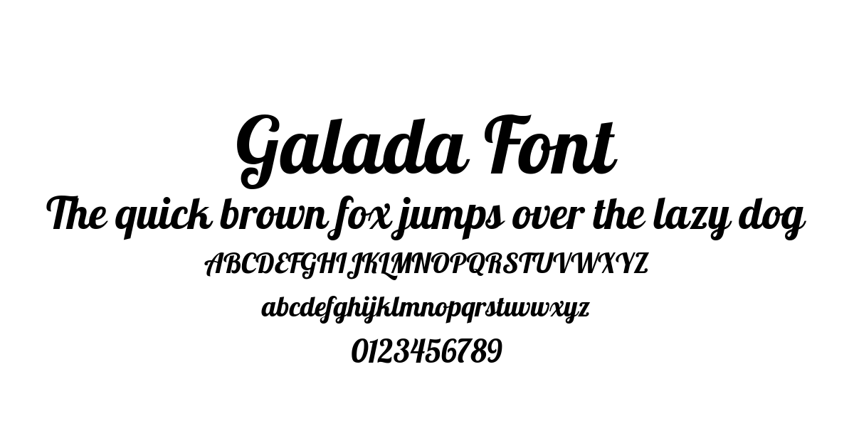 Galada Font preview