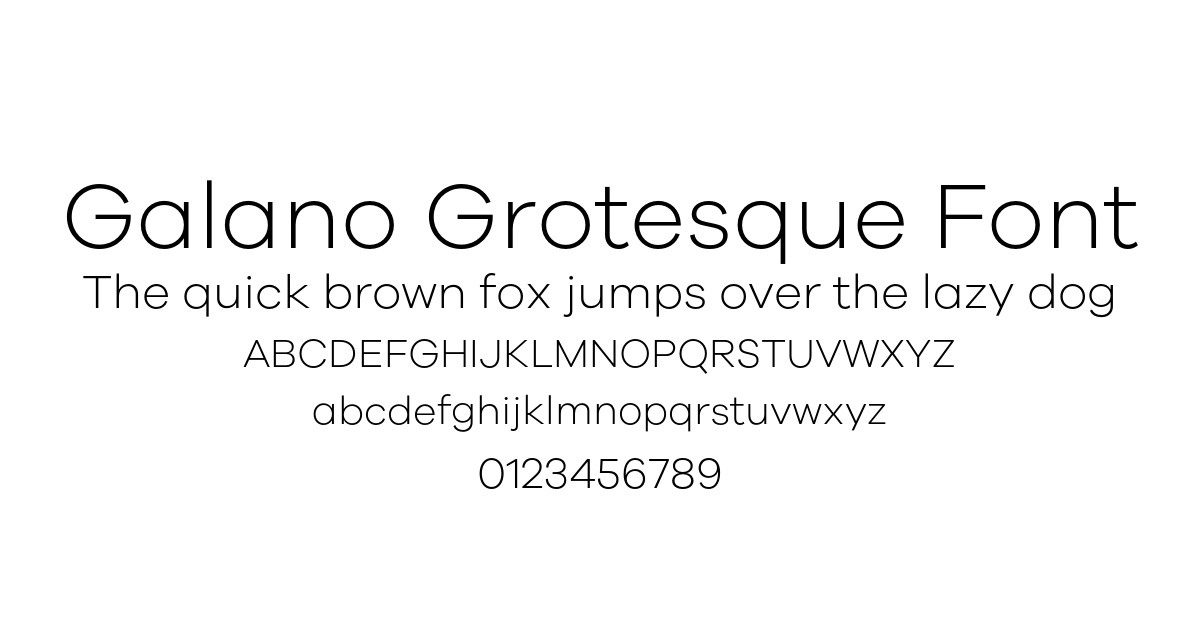 Galano Grotesque Font preview