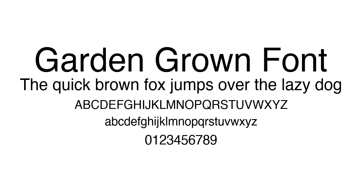Garden Grown Font preview